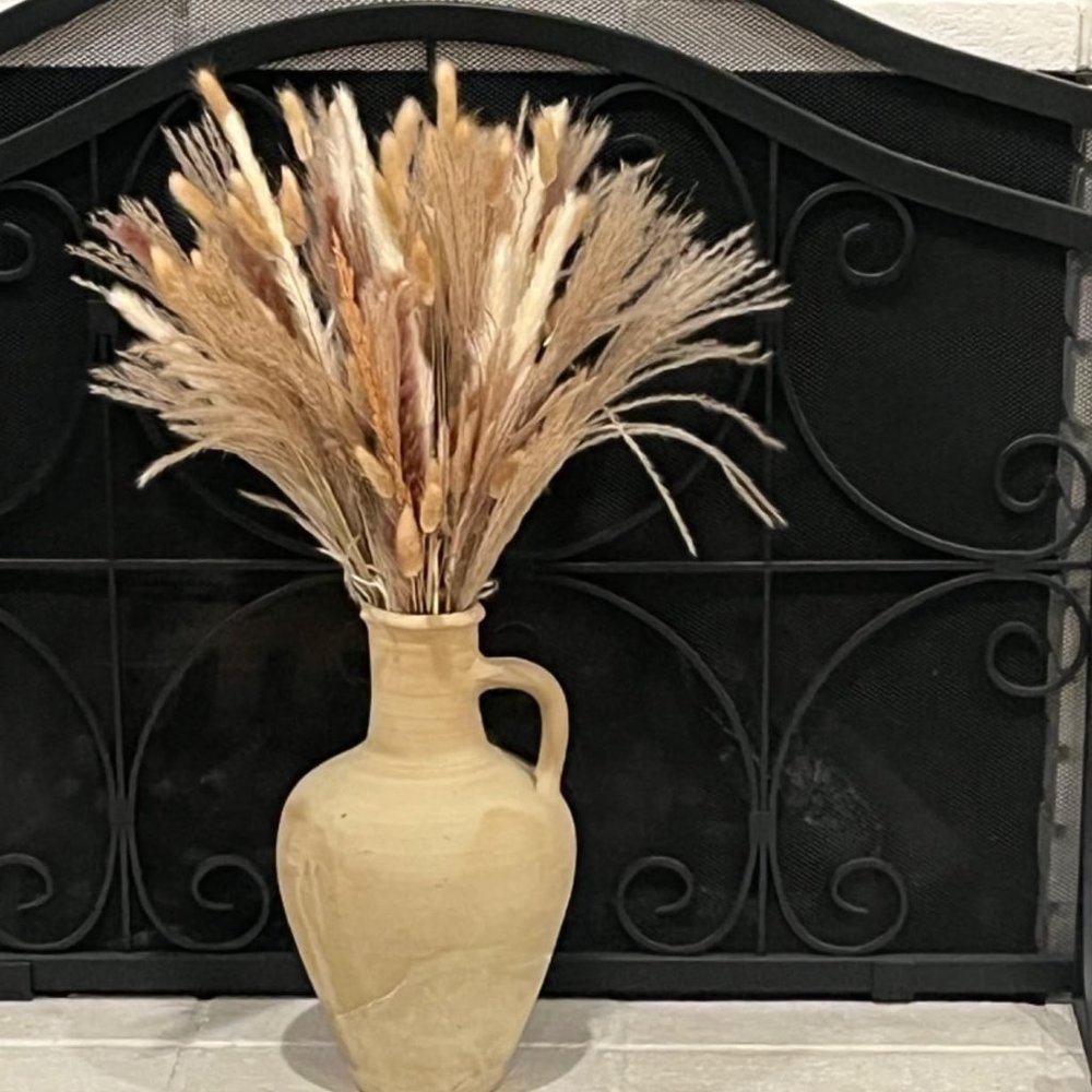 Dried Pampas Grass Decor, 100 PCS Pampas Grass Contains Bunny Tails Dried Flower